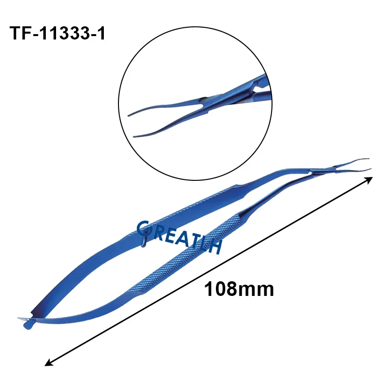 Pince à Paupières Incurvée en Titane et Acier Inoxydable, Générateur de Micro Dansant