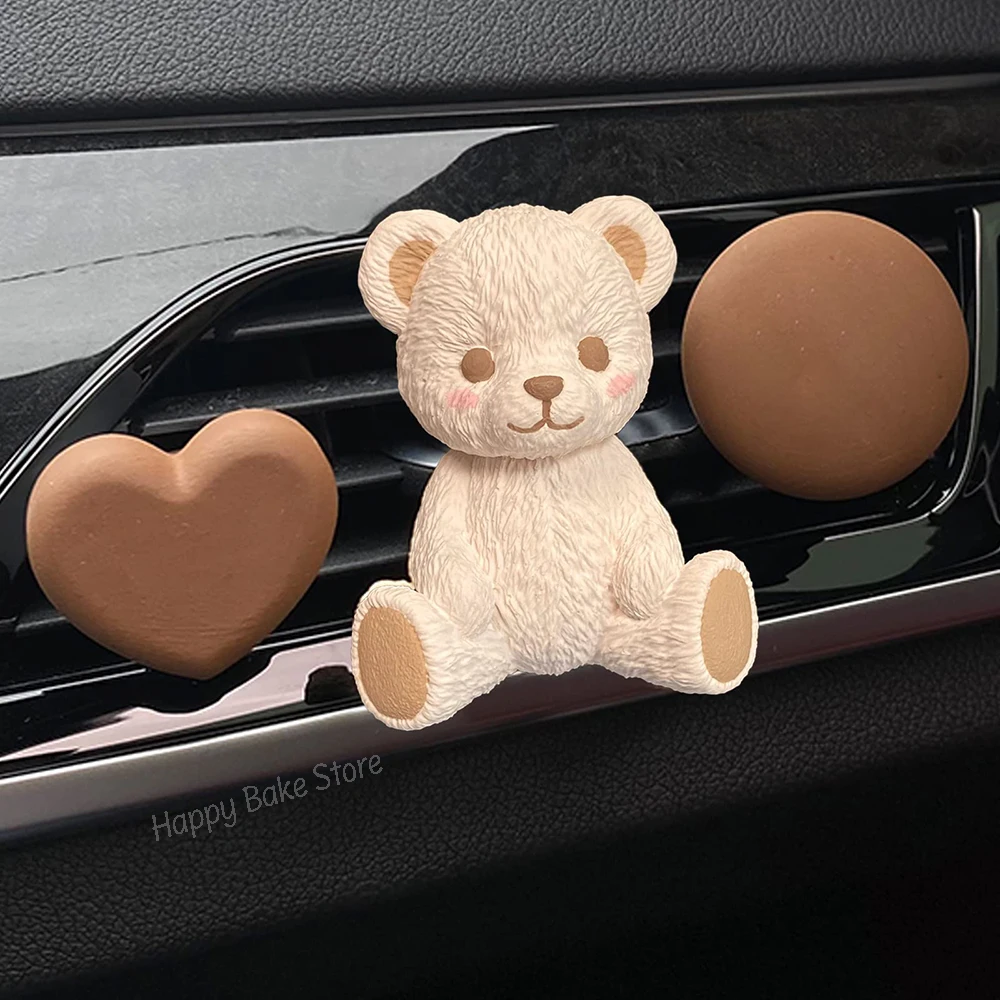 3D Bear Silicone Mold, Cute Animal Epoxy Resin Casting Molds, Fondant, Chocolate, Candy, Candle Mould, Cake Decoration Supplies