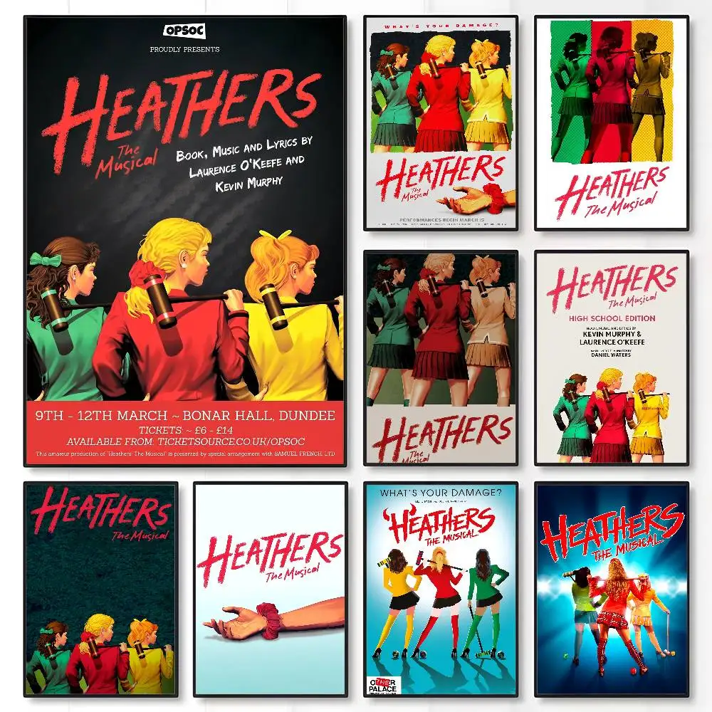 Classic Teenage Musical Heathers Poster Waterproof Wall Art Sticker For Bar Living Room Vintage Decor High Quality Print Gift