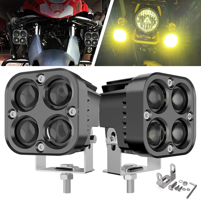 

Super Bright 3 Inch Dual Color LED Spotlights Fog lamp Headlight Accessory For Motorcycle Truck Car SUV ATV 50000LM 24V 12V