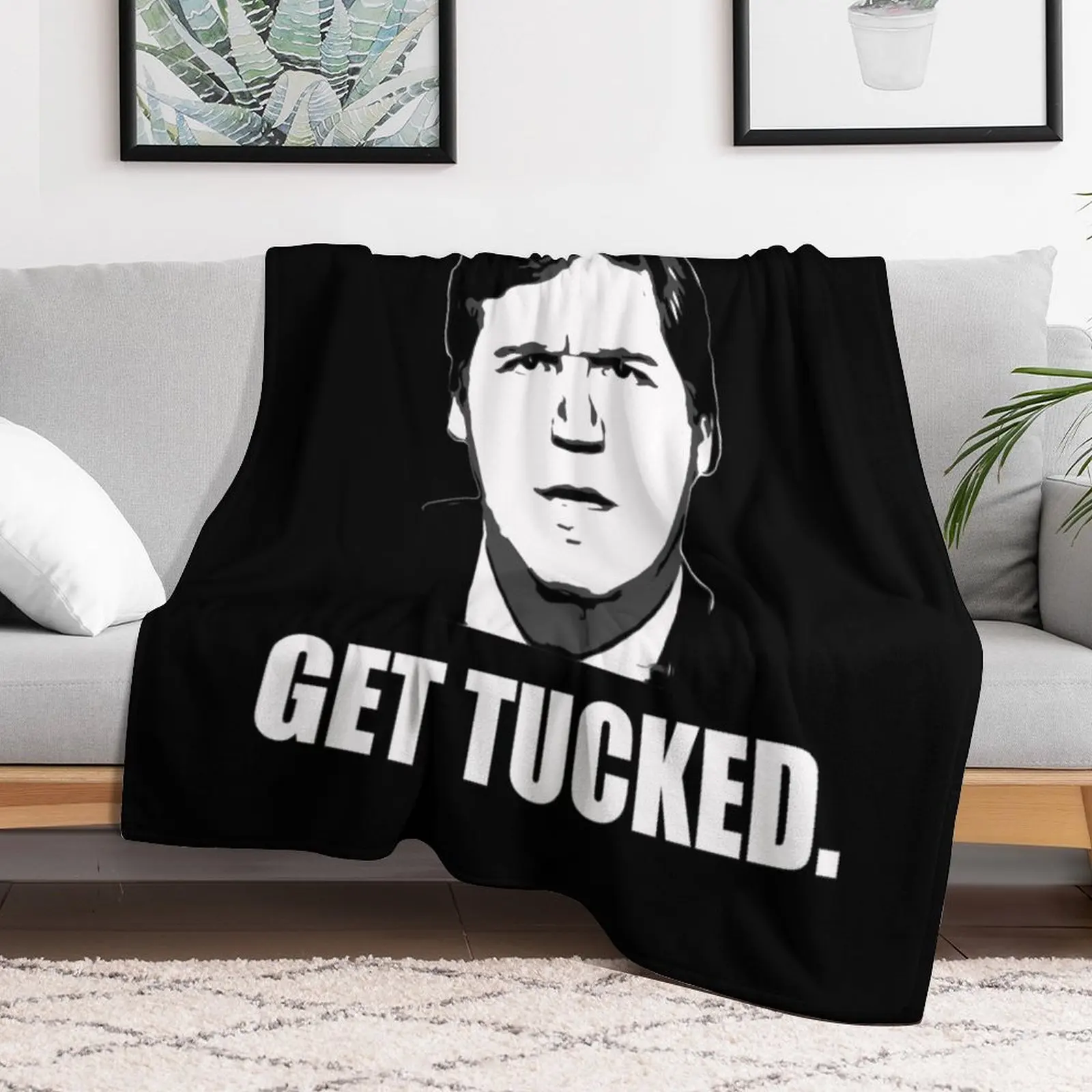 Tucker Carlson Fox News Throw Blanket Travel Decoratives Shaggy Blankets