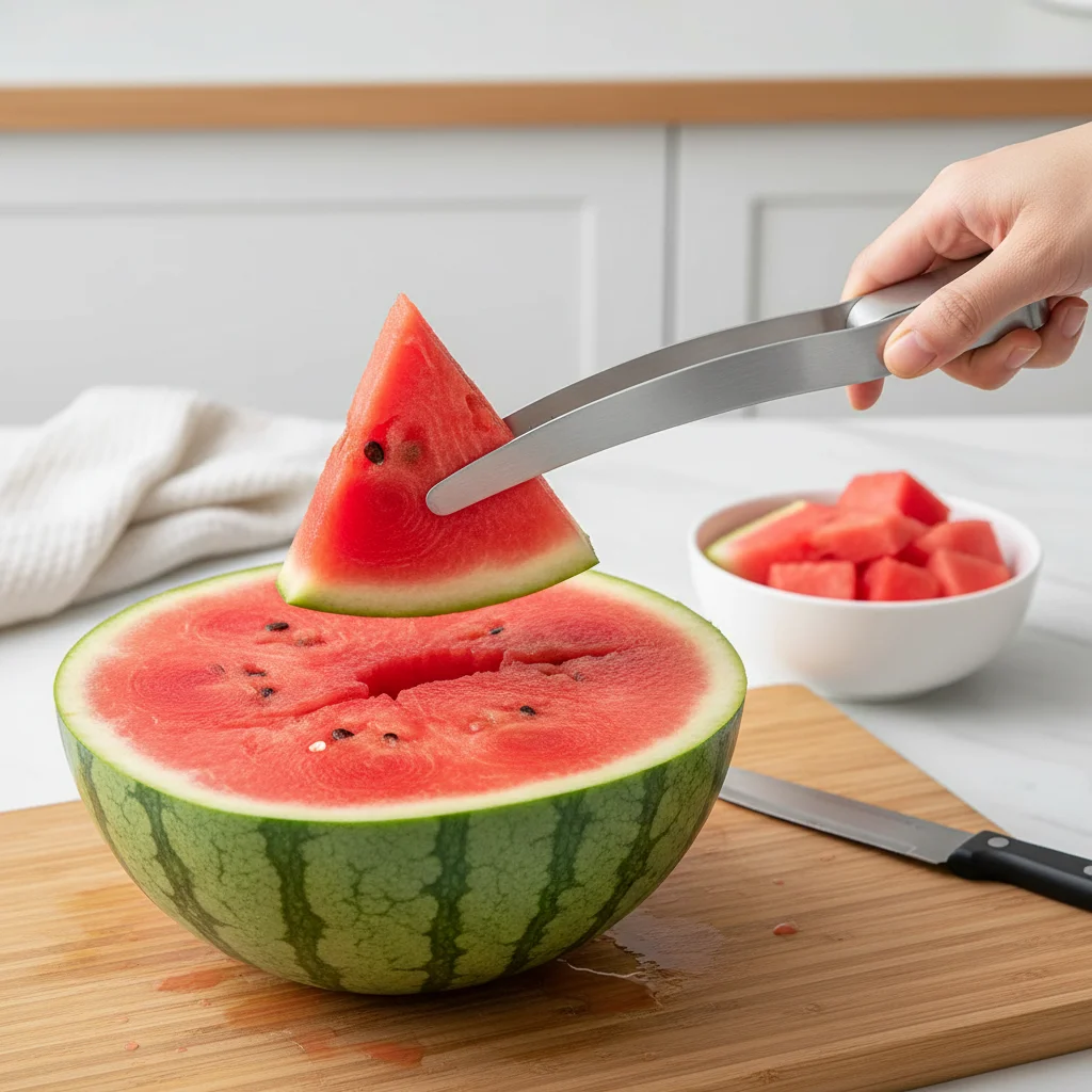 أداة تقطيع البطيخ من الفولاذ ا - مراجعة Watermelon Slicer Cutter وسعره