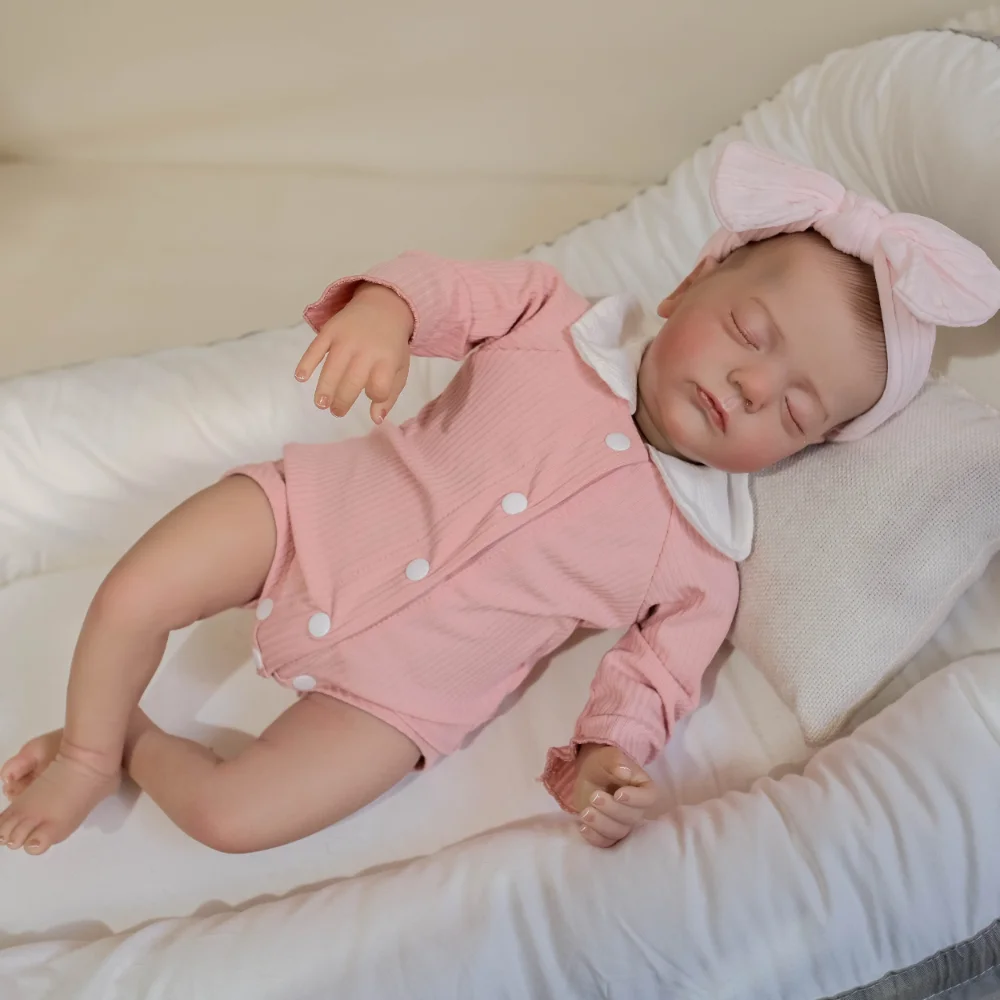 

19inch Already Finished Reborn Doll Alessia Lifelike Newborn Baby Doll 3D Skin Visible Veins Same As Picture Muñecas Bebe Reborn