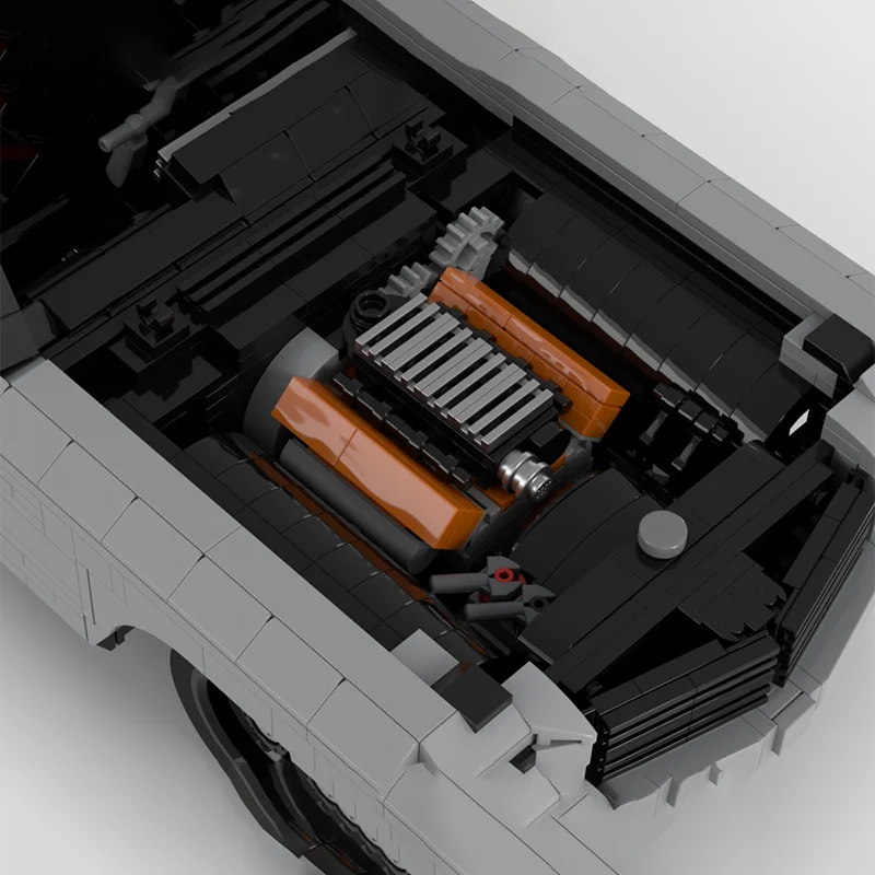 2067 PCS Hot Selling Retro Grey Sedan Model Modular Building Blocks Kids Assembly Display Toys Festival Surprise Birthday Gift