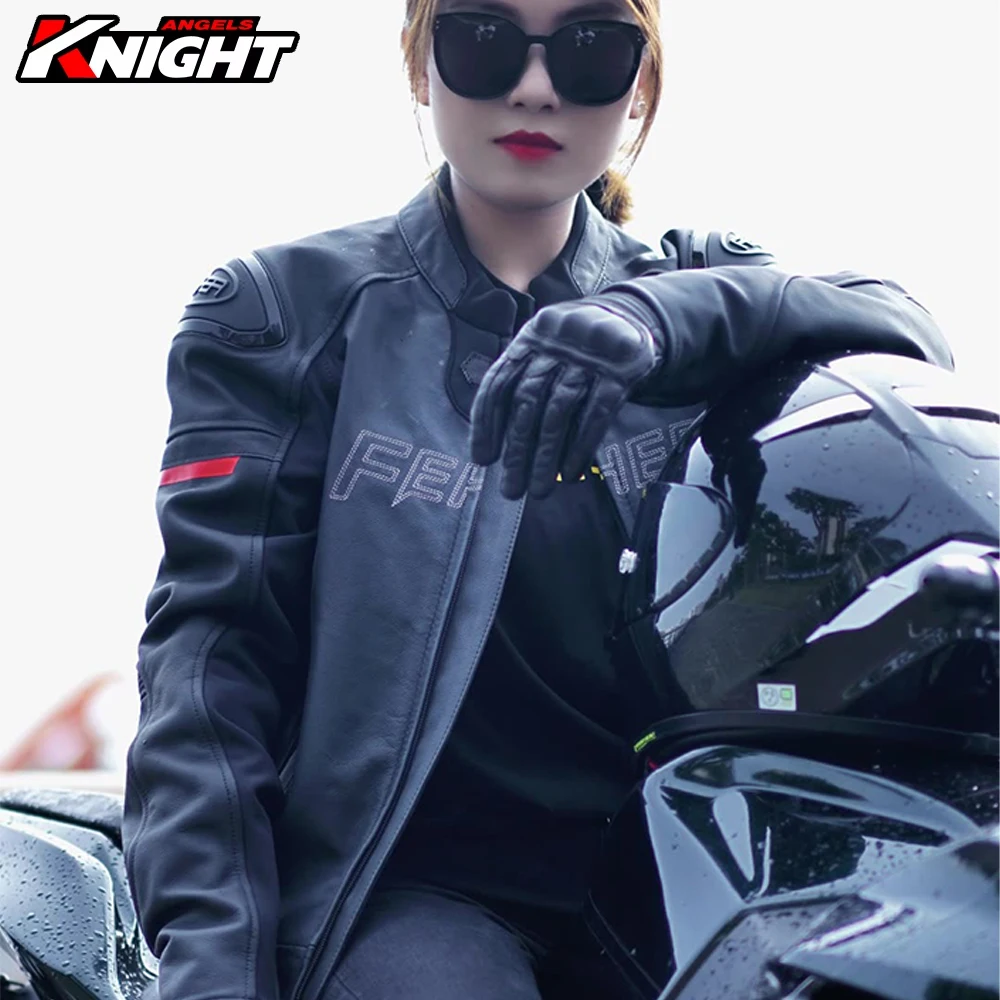 

Leather Motorcycle Jackets Four Season Removal Warm Liner Riding Clothing Waterproof Motocross Racing Jacket CE protective Gears