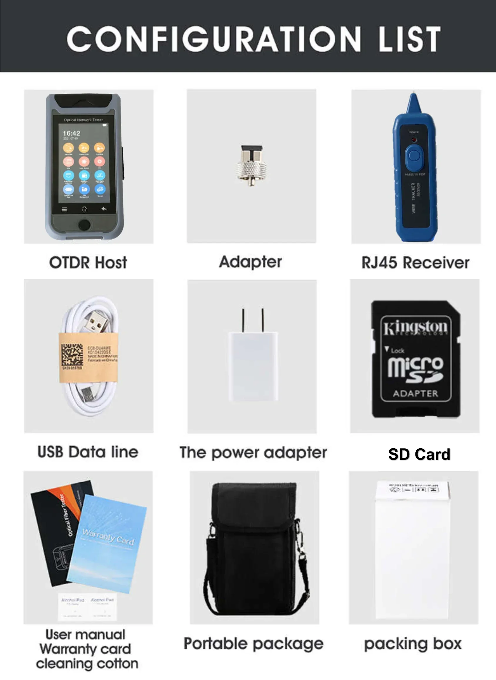 2025 ST3200F OTDR 1310nm/1550nm VFL SM MM 光ファイバーテスト付き