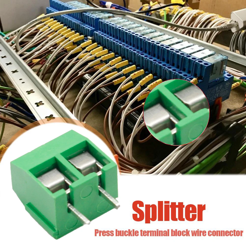 50-10 Uds conector de bloque de terminales de tornillo de montaje PCB Pin recto 2P 3P KF301 conector de bloque de terminales de tornillo empalmado para Arduino