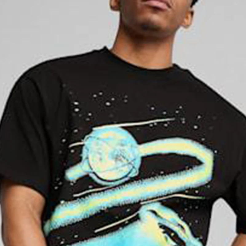 Puma genuine 2025 Summer Men's Pattern Fashion Printed Casual Short Sleeve 630679-01