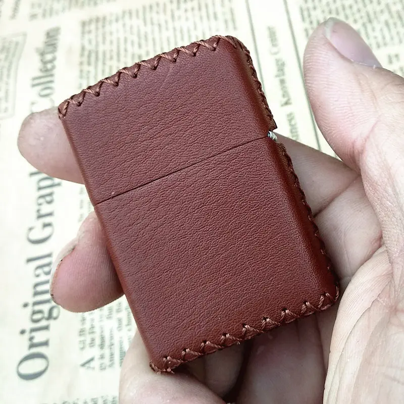 Custom Lighter Case Protective Sleeve Lighter Storage Holster Genuine Leather  Belt Bag Handmade for Zippo Lighter Case