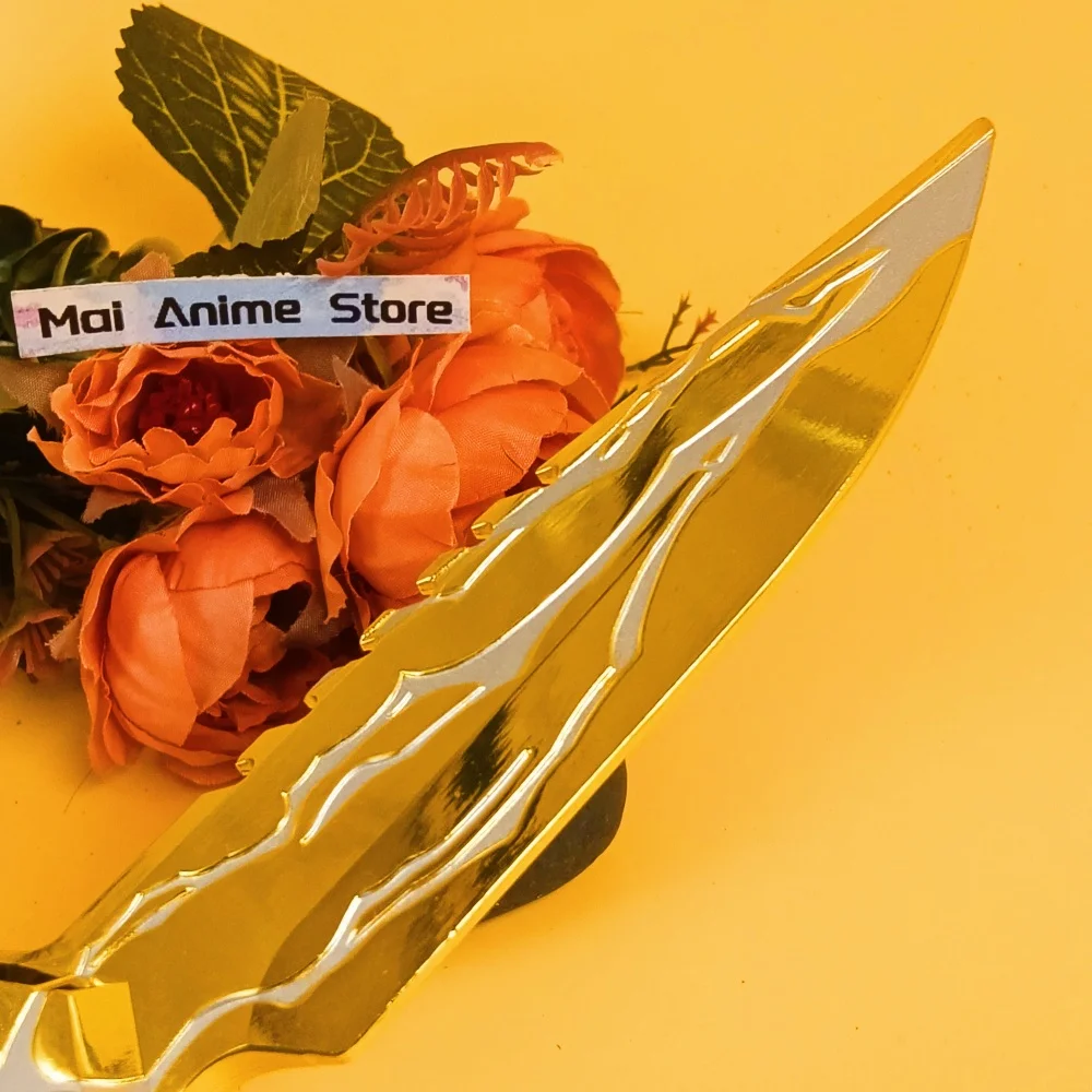 8.6/11.6 polegada valorant katana espada de metal real katana samurai sabre ouro ninja faca lâmina anime cosplay prop brinquedo afiado presente