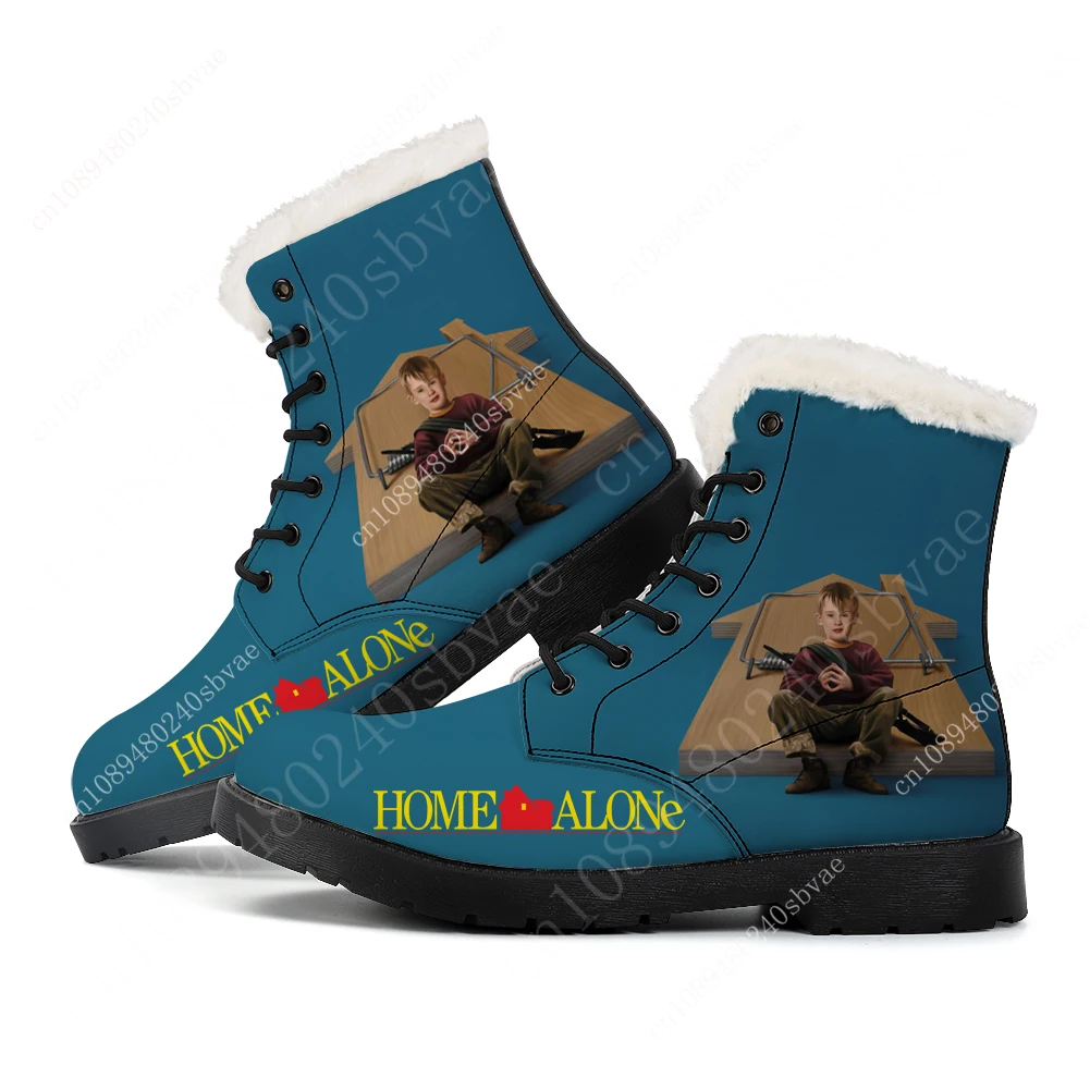 Home Alone Plush Boots Mens Womens Teenager Shoes Casual Boot Outdoor Light High Quality Couple Print on Demand Customize Shoe