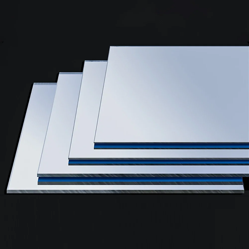 2/3/4/5/6/8/10/12/15/20mm Mirror Acrylic Sheet Lightweight Shatterproof Reflective Plexiglass DIY Crafts