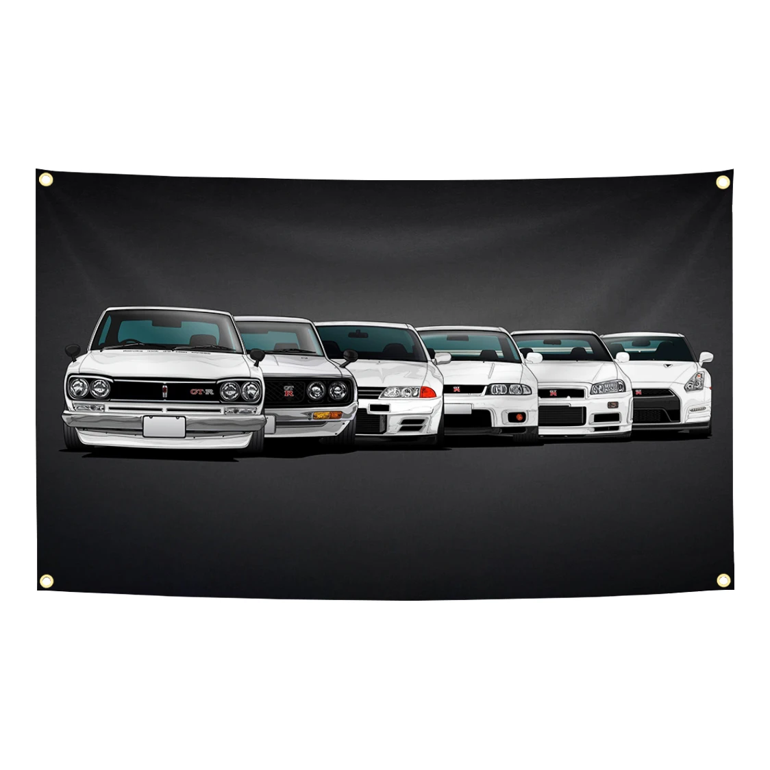 60x90cm 90x150cm 120x180cm JDM Gtr Car Evolution Flag Racing Tapestry Decorative Outdoor Garage Man Cave Banner for Car Lovers