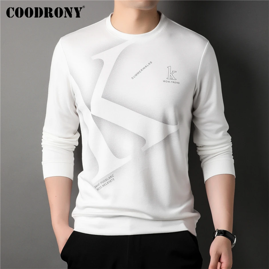 

COODRONY Brand Classic O-Neck Long Sleeve T Shirt Men Clothing Spring New Arrival Top Streetwear Casual Soft T-Shirt Homme Z5140