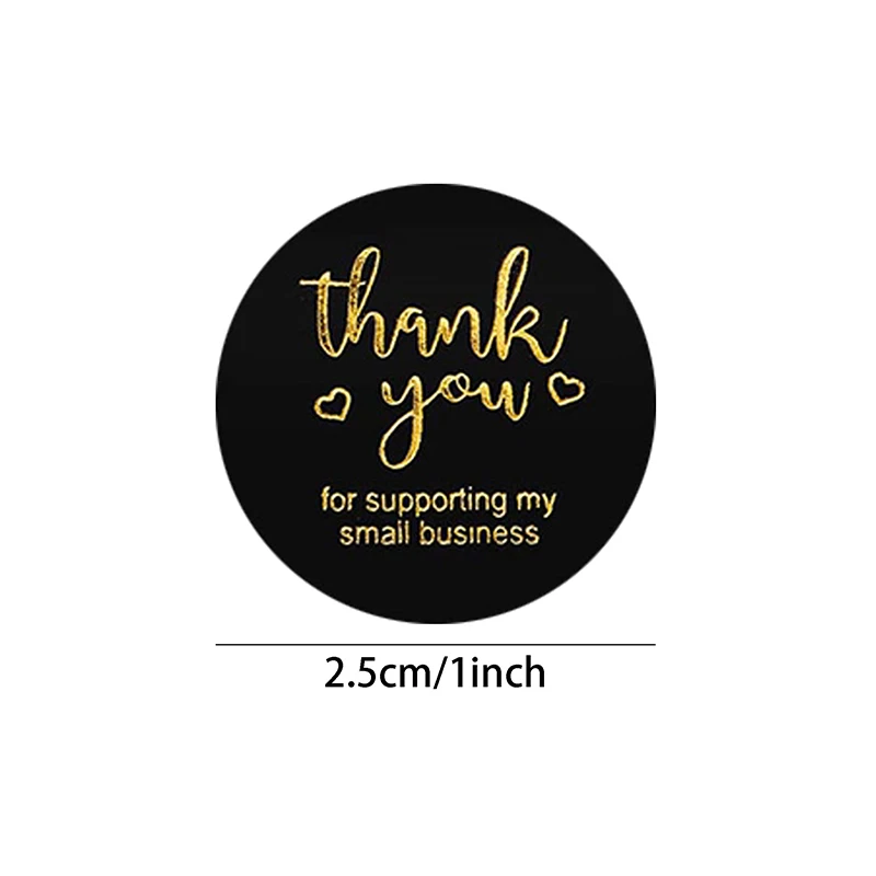 500 قطعة/لفة ورق ملصقات ذاتي اللصق شكرًا لك عناصر لاصقة تصنيف اسم ملصقات مغلف السدادة تسميات شخصية #3