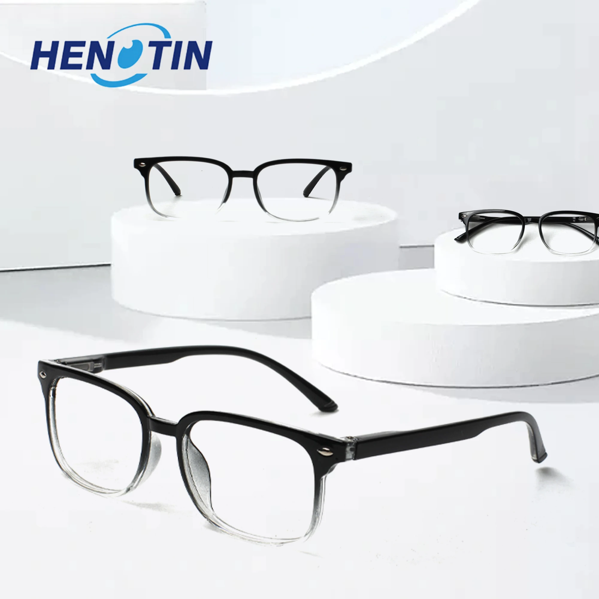 

Fashion reading glasses for women men anti-blue light transparent lenses lightweight portable round frame prescription glasses