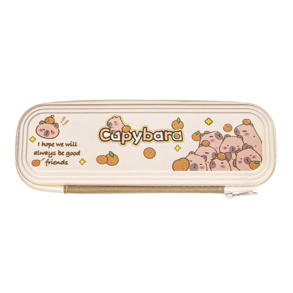 

Cartoon Large Capacity Capybara Pen Bag Funny Single layer Stationery Storage Bag Animal Waterproof Capibala Pencil Case Office