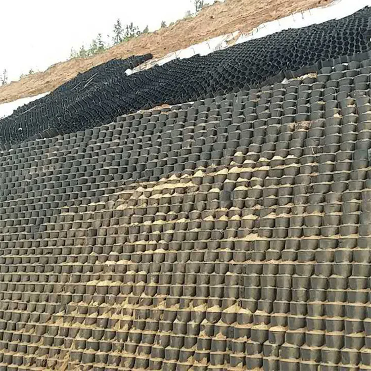 Geogrid Geocel per finitrice Geocell a nido d'ape HDPE ad alta resistenza per la protezione della pendenza Retainisci la costruzione stradale della parete
