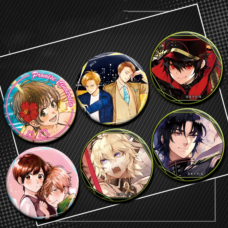 58-мм-аниме-«Обещание-Золушки»-кнопки-булавки-дизайнерские-броши-повседневные-модные-украшения-значки-идеальные-подарки-для-друзей