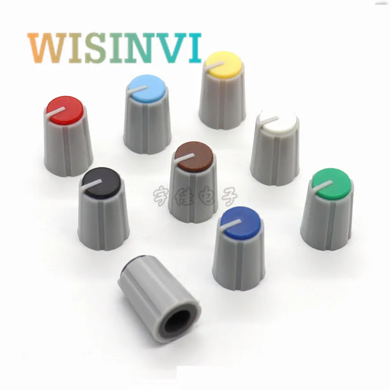 10PCS 11X17MM half shaft plastic knob potentiometer rotary encoder volume switch knob 270 Degree D-Shaped Inner Hole 6mm 