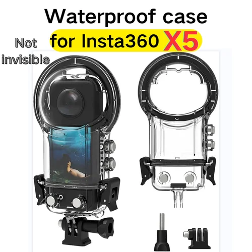 Funda de buceo para Insta360 X5, Protector impermeable para cámara panorámica Insta 360 X5, carcasa de buceo subacuático, carcasa de 50M de profundidad