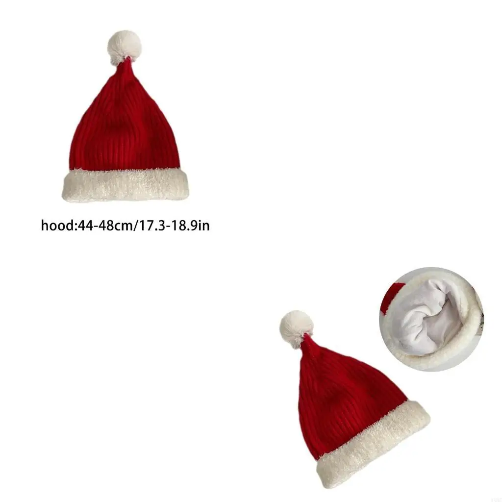 

Knitted Hat Trendy Christmas Hat Warm & Comfortable Beanie Christmas Themed Hat Wools for Kids Great Holiday Gift 4XBC