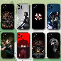 Game R-Resident Evil-es Phone Case For iPhone 16,15,14,13,12,11,Pro,X,XS,Max,XR,Plus,Mini Soft Black Cover