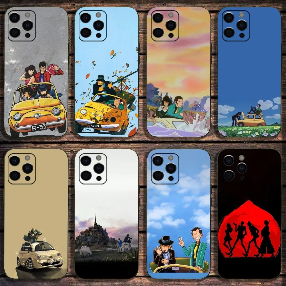 Anime L-Lupin The T-Third Phone Case For Apple iPhone 15,14,13,12,11,Pro,X,XS,Max,XR,Plus,Mini Soft Black Cover