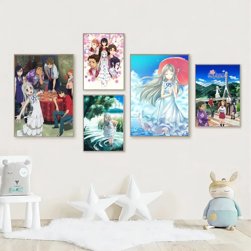 1pc Anohana The Flower We Saw That Day Anime Poster Stickers Home Decor Aesthetic Art Mural Room Decor Digital Painting Living