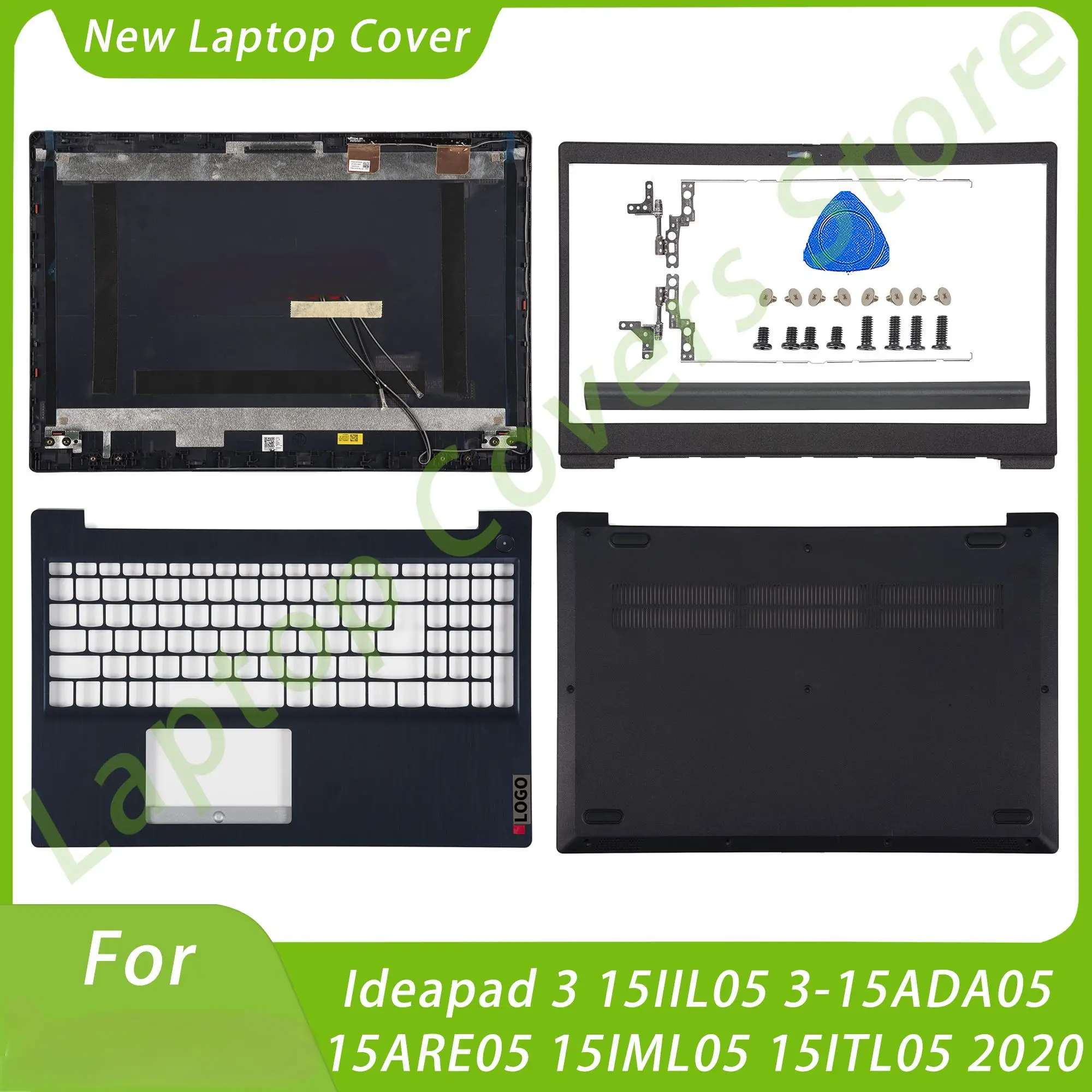 

Housing Case AP1JV000240 For Ideapad 3 15IIL05 3-15ADA05 15ARE05 15IML05 15ITL05 2020 LCD Back Cover Bezel Bottom Hinges GS552