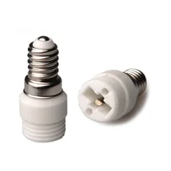 2pcs E14 To G9 Light Socket Adapter Ceramic EU Candelabra Lamp To G9 2Pin Halogen LED CFL Bulb Base Holder Converter