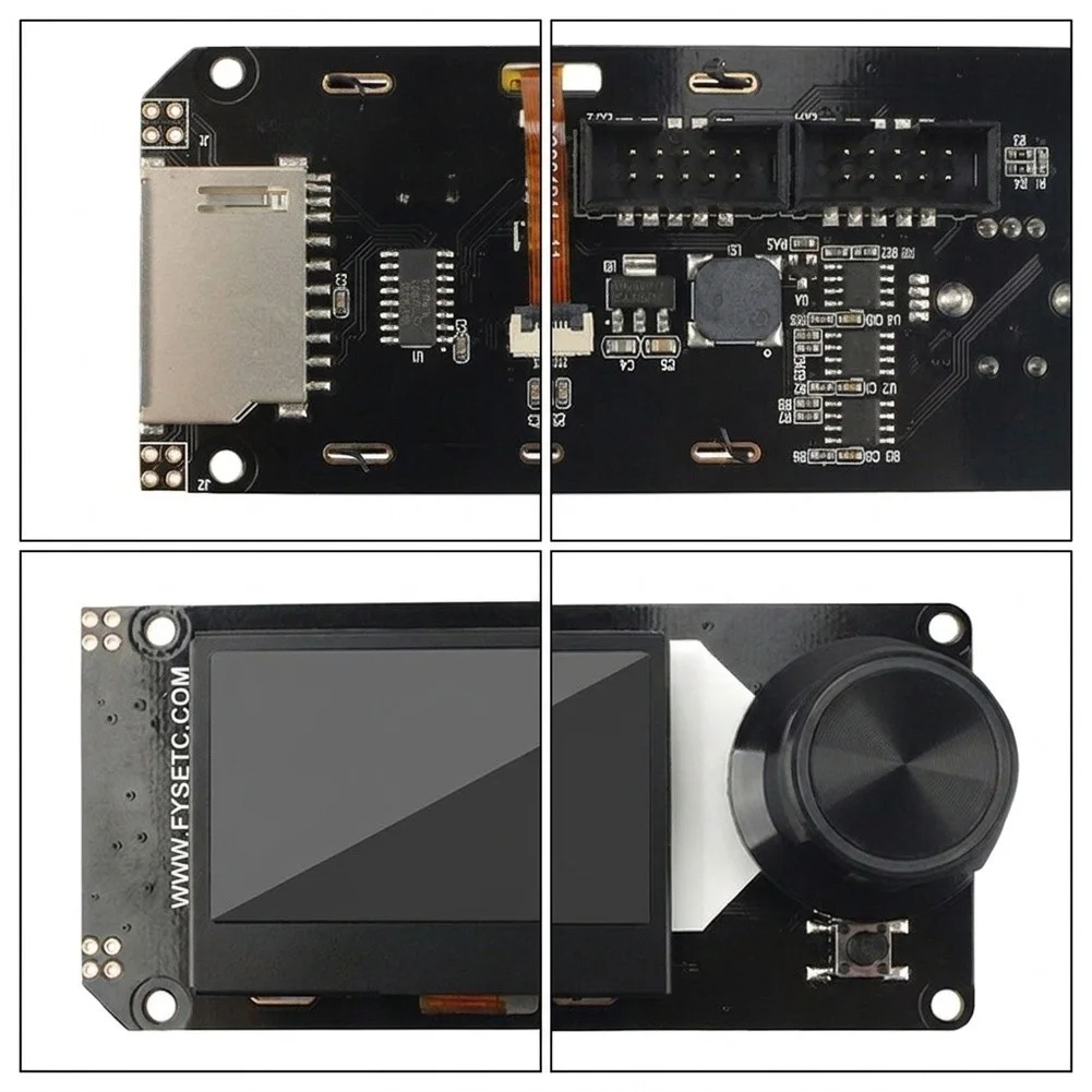 For MKS MINI12864 LCD Display With For SD Card Slot For 3D Printer Controller Panel Screen Rotary Encoder Knob Black