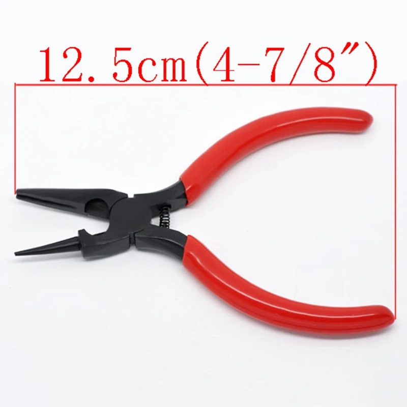 Runde Nase und Concave Zangen Perlen Handwerk Schmuck Werkzeug für DIY Edelstahl Gummi Cadmium Schwarz Rot Zubehör 1 PC