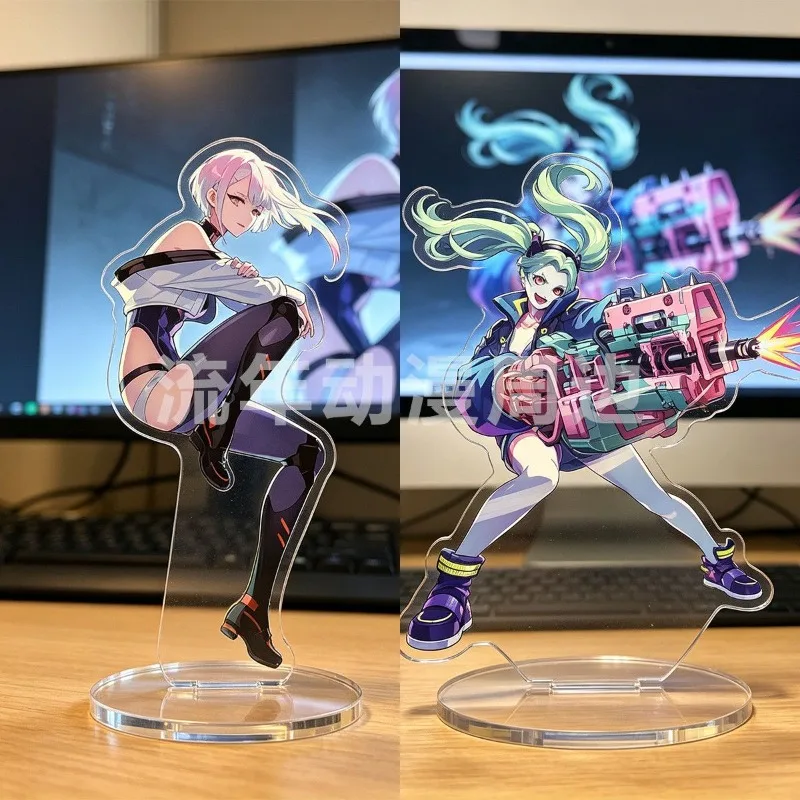 3.93inch Wuthering Waves Game Peripherals Lucy Figure Acrylic Stand Rebecca Standing Plate Denia Badge Decoration Toys Gifts