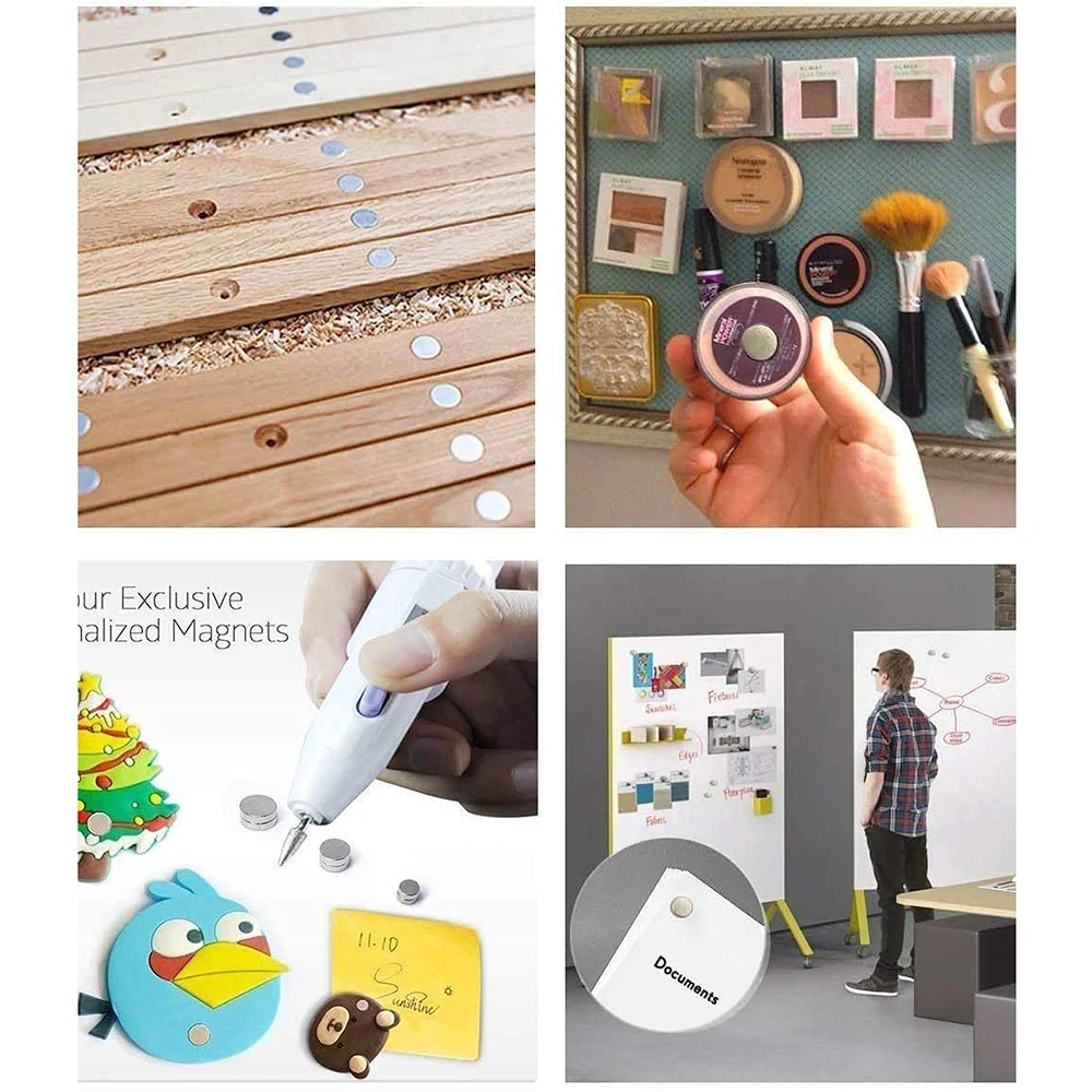20X20MM imans مغناطيس الثلاجة المستديرة للمكتب السبورة أدوات مناسبة مكان العمل المنزلي ، إلخ 20*20