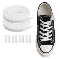 ZHENTOR [2 Pairs] Elastic No Tie Shoe Laces, Stretch Tieless Shoelaces for Adults and Kids Sneakers Shoe Strings Shoe Laces