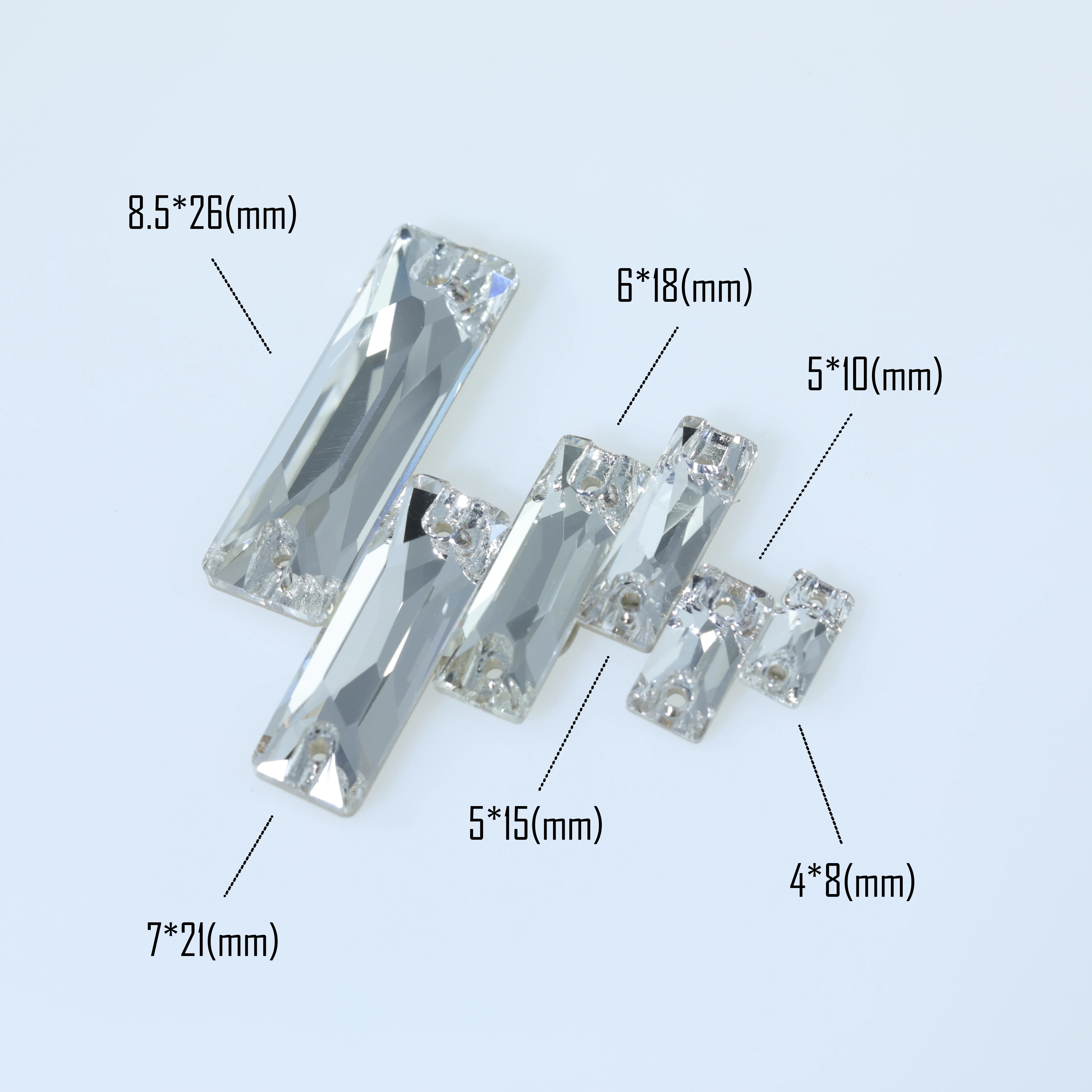 Flatback Rhinestones Sew On Cosmic Baguetee Strass K9 Glass Crystal Stones for Latin Dance Costume DIY Dress Shoes Bags Hats
