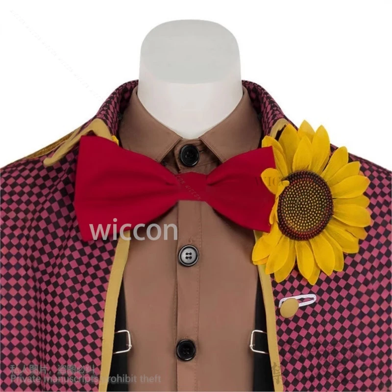 الميت أنيمي لعبة ضوء النهار تأثيري كينيث تشيس زي الرعب منقوشة قميص الحمالة السراويل الإرهاب هالوين مهرج مخصص