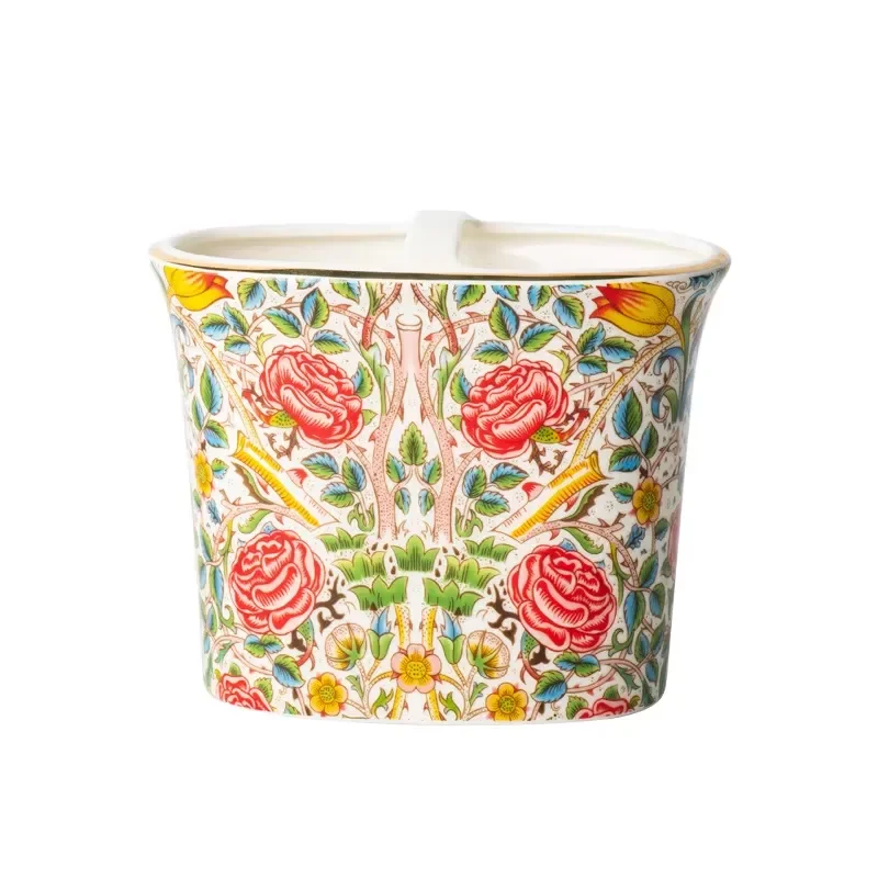 Light Luxury Ceramic Bathroom 6 Piece Set Floral Pattern Accessories Mouthwash Cup Toothbrush Holder Perfect For Weddings