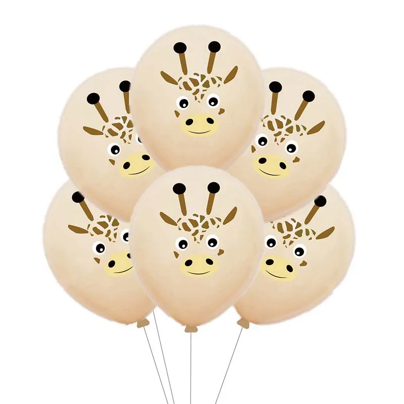 5 Stück Dschungeltier-Luftballons Löwen Tiger Giraffen Safari-Tier Latex-Ballons für Geburtstag Babyparty Hochzeit Partydekoration – Detail 6