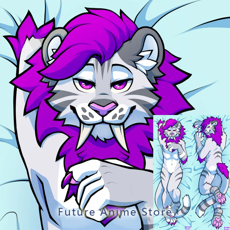 

Dakimakura Anime Kimara Saber Tiger Double Sided Print Life Size Body Pillow Cover