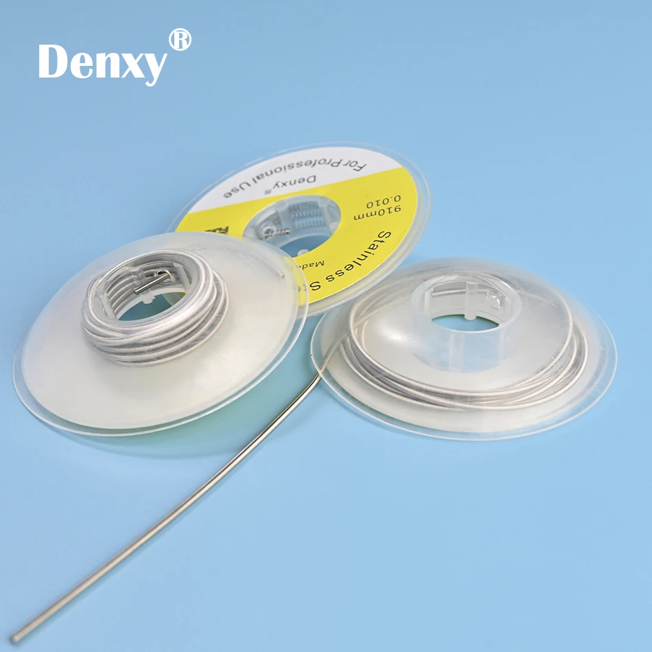 DENXY 2 Stück/Set Kieferorthopädische Schließ-/Öffnungsfeder Dental Edelstahl-Spiralfeder Zahnarztmaterial Zubehör 910mm/Rolle – Detail 2