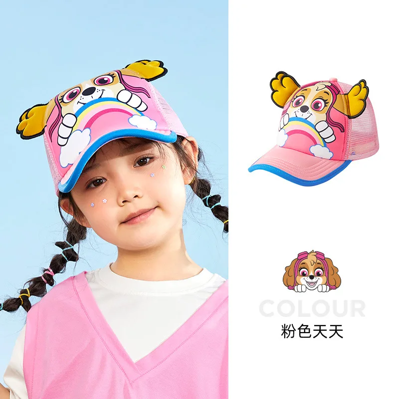 Genuine PAW Patrol Chase Skye Children Cartoon Baseball Cap Animation Boy Girl Summer Sunscreen Sun Hat Breathable Peaked Caps