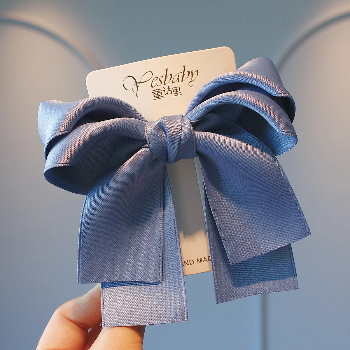 

Classic Ribbon Princess Bow Hair Clip Simple and Versatile Back-of-Head Hair Accessory Women's Top Clip Hairpin