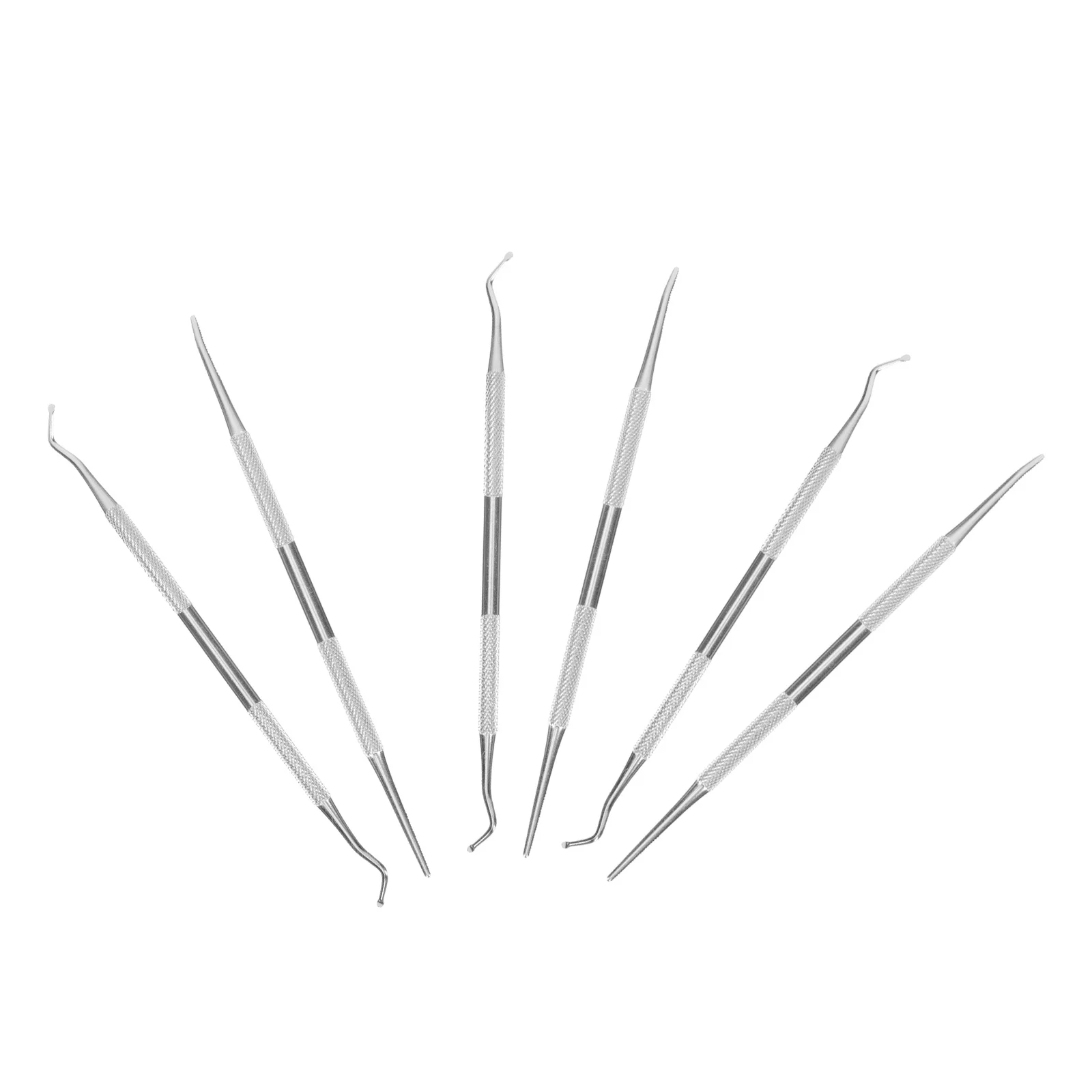 

6Pcs Stainless Steel Nail Cleaner Set Precision Groove Spoons for Toenail Dirt Removal Pedicure Grooming Use