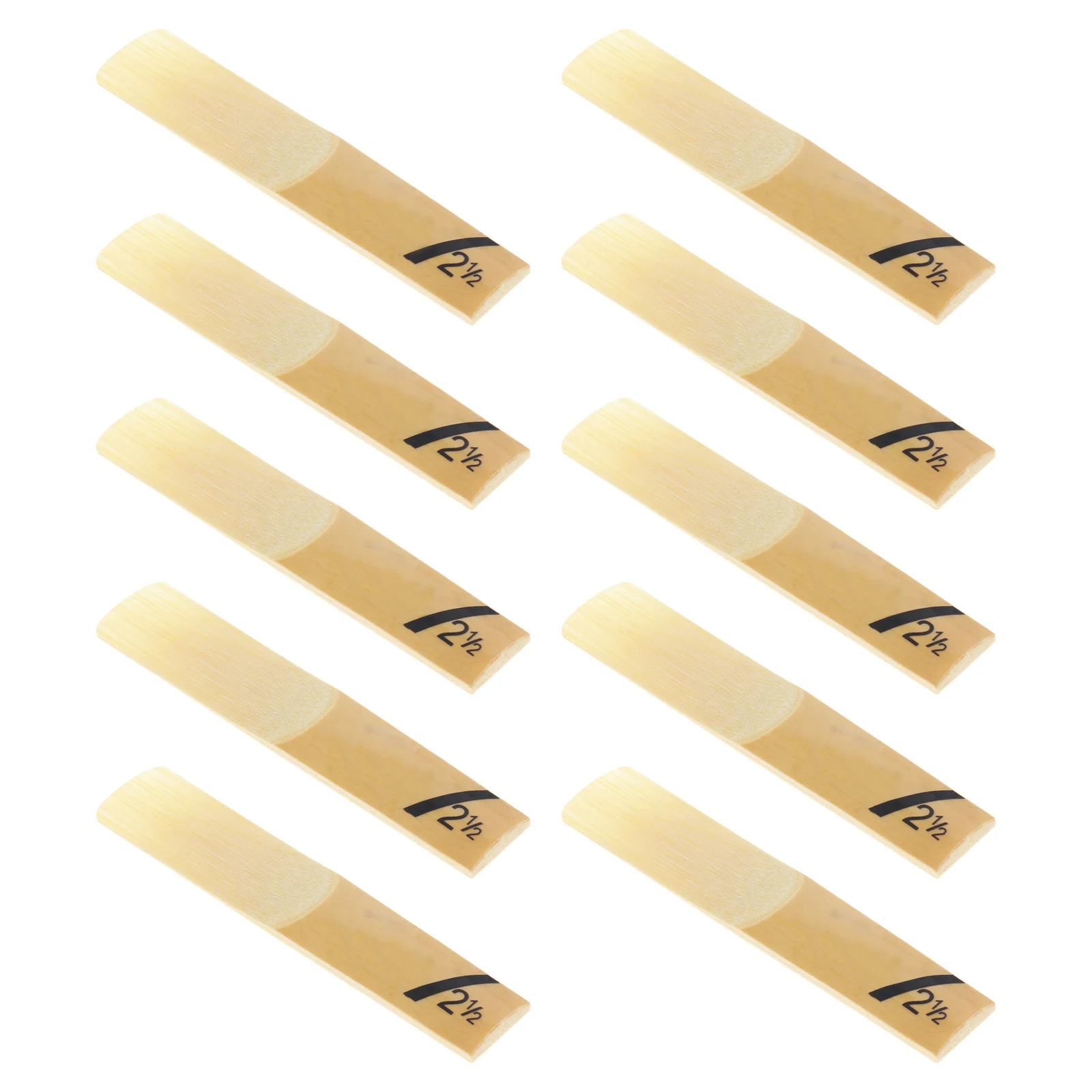 

10pcs Medium Soft Clarinet Reeds Strength 2.5 Crisp Sound Woodwind Instrument Parts Ideal for Student Musicians and Ensembles