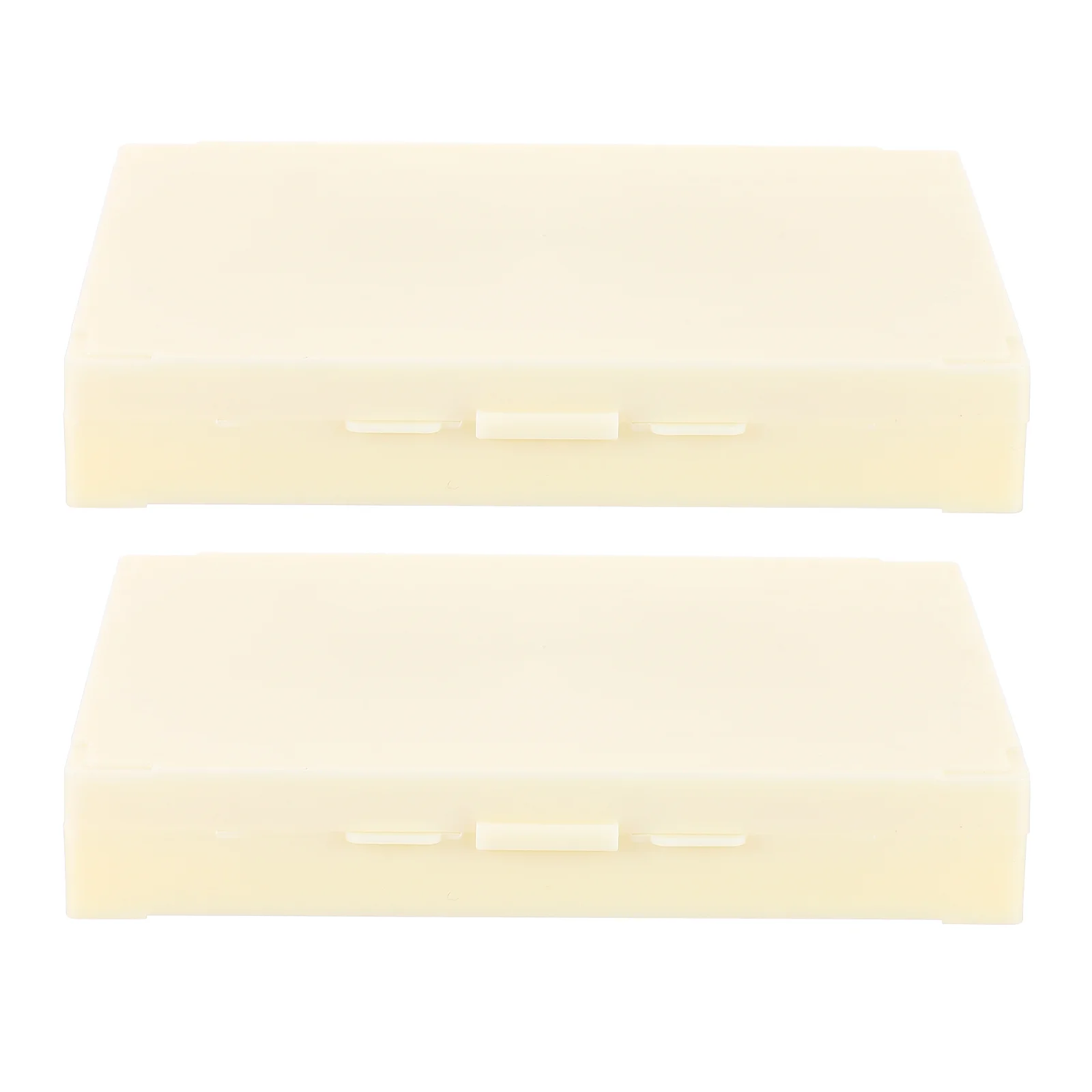 

2 Pcs Slide Box Microscope Storage Container Multiple Slots Glass Holder Abs Child