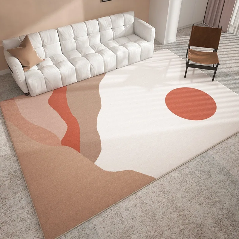 VIKAMA Colorful Striped Art Rug: Sound-Absorbing, Soft, and Warm—Perfect for Living Room Sofas, Bedside Areas, and Home Decor