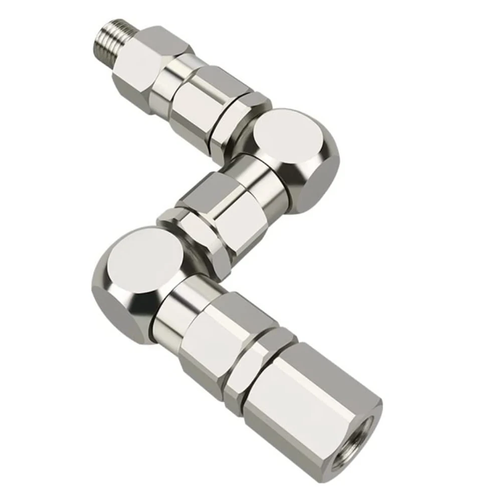 1/4 Z-Type Joint Paint Sprayer Pump Accessory 1/4 (M) X 1/4 inch (F) Z-Swivel 6500PSI Stainless Steel 360° Rotation