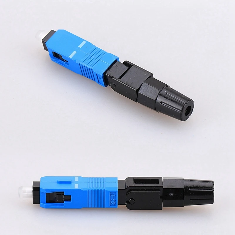 20Pcs SC/UPC Fiber Optic Fast Connectors Pre-Buried Quick Connector Fiber Assembly Adapters For Field Installation